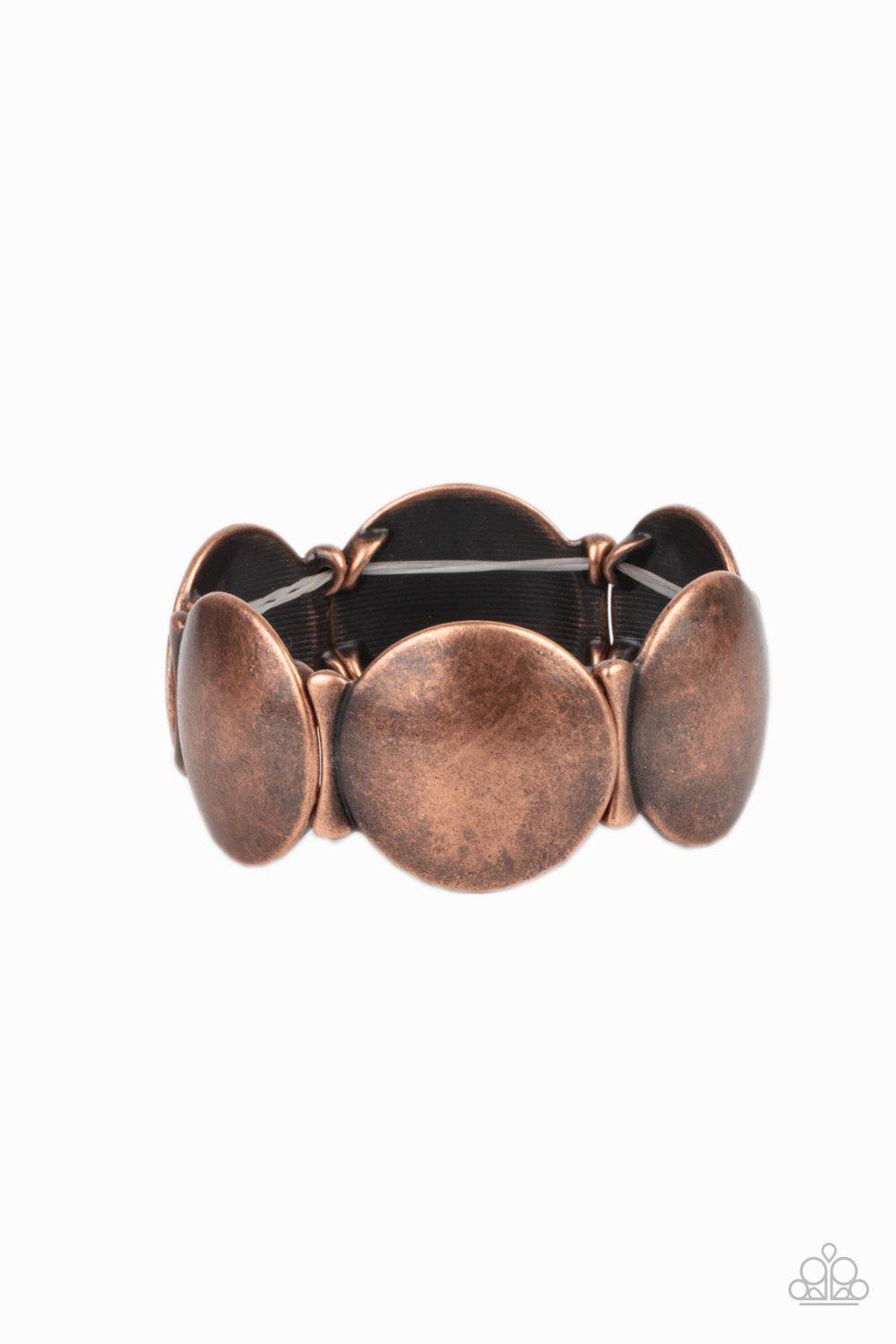 Going, Going, GONG! - Copper Bracelet - Paparazzi Accessories - GlaMarous Titi Jewels