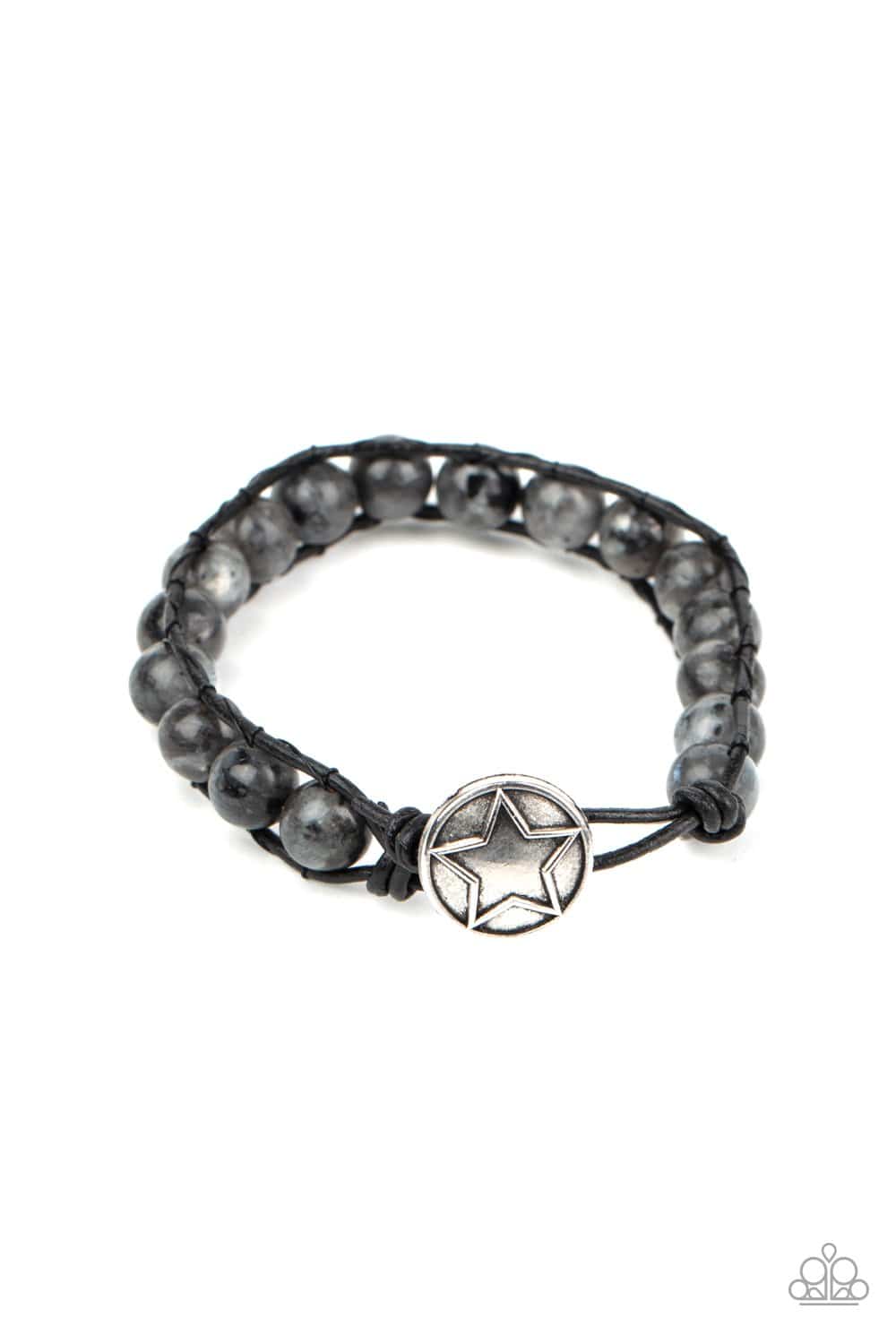 Homespun Stones - Black Stone Bracelet - Paparazzi Accessories - GlaMarous Titi Jewels