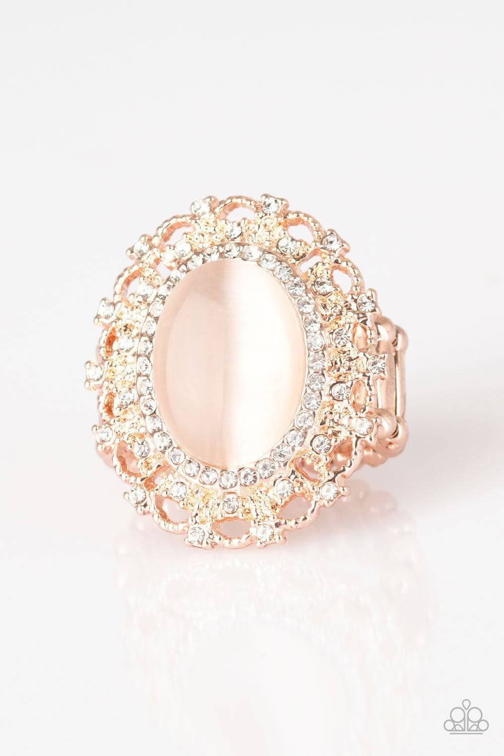 BAROQUE The Spell - Rose Gold Moostone Ring - Paparazzi Accessories - GlaMarous Titi Jewels