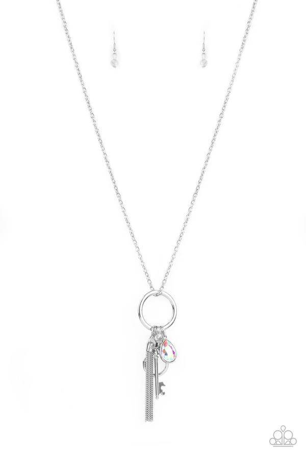 Unlock Your Sparkle - Multi Oil Spill Lanyard - Paparazzi Accessories - GlaMarous Titi Jewels
