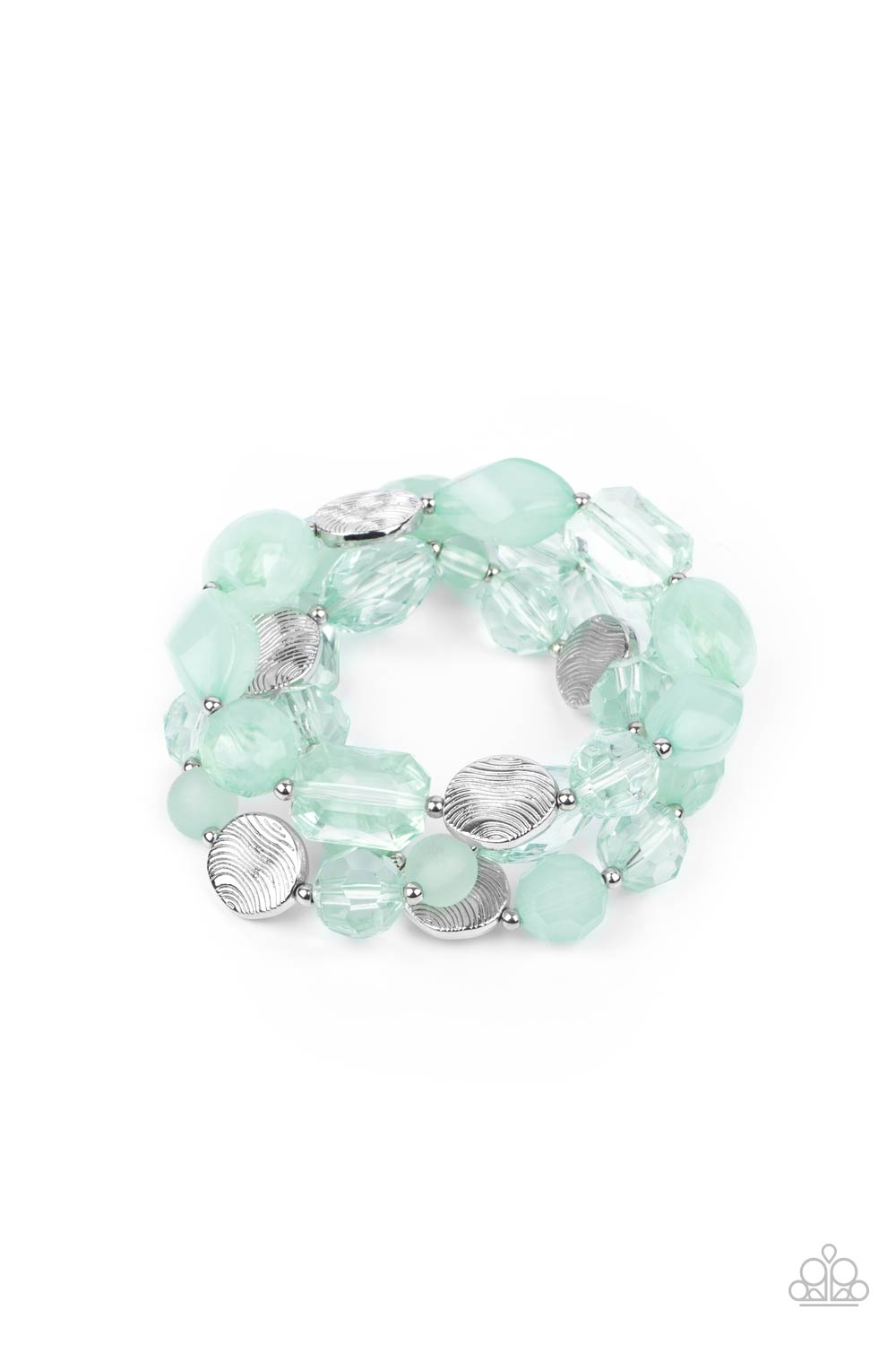 Oceanside Bliss - Green Bracelet - Paparazzi Accessories - GlaMarous Titi Jewels