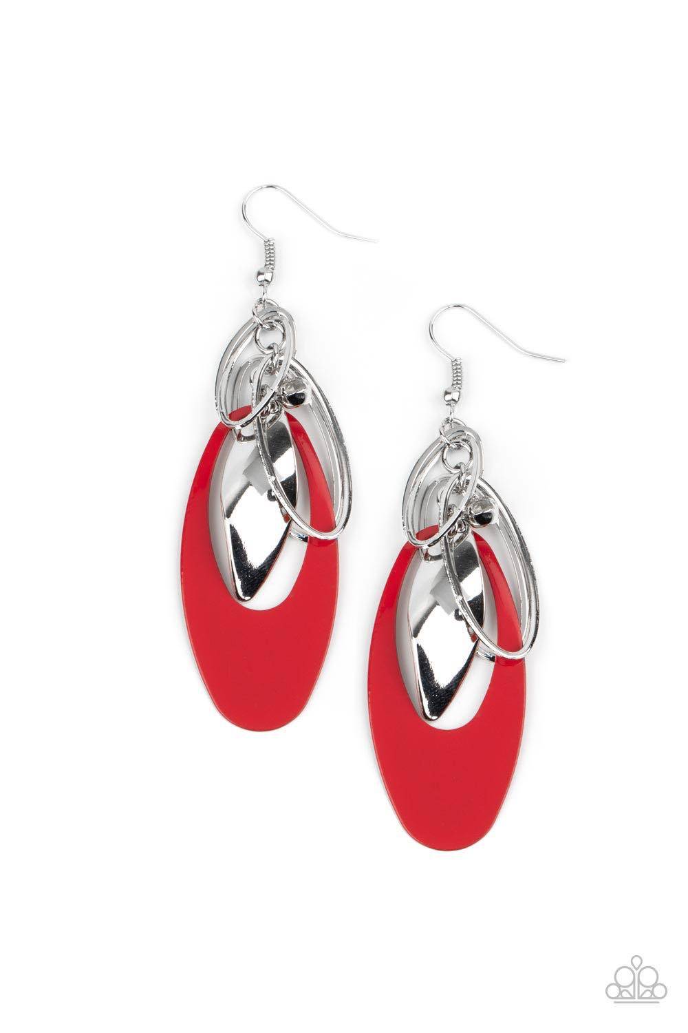 Ambitious Allure - Red Earrings - Paparazzi Accessories - GlaMarous Titi Jewels