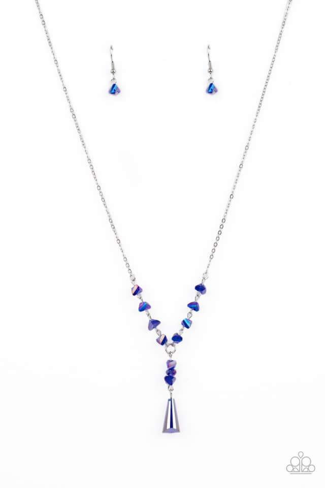 Olympian Oracle - Blue Iridescent Necklace - Paparazzi Accessories - GlaMarous Titi Jewels