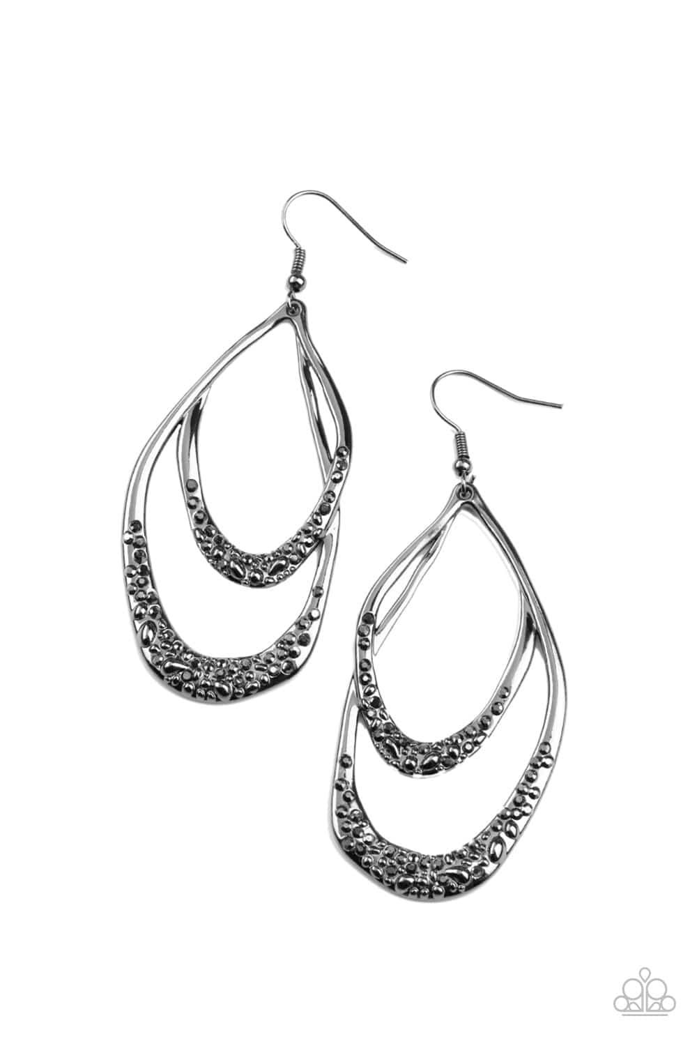 Beyond Your GLEAMS - Black Hematite Rhinestone Earrings - Paparazzi - GlaMarous Titi Jewels