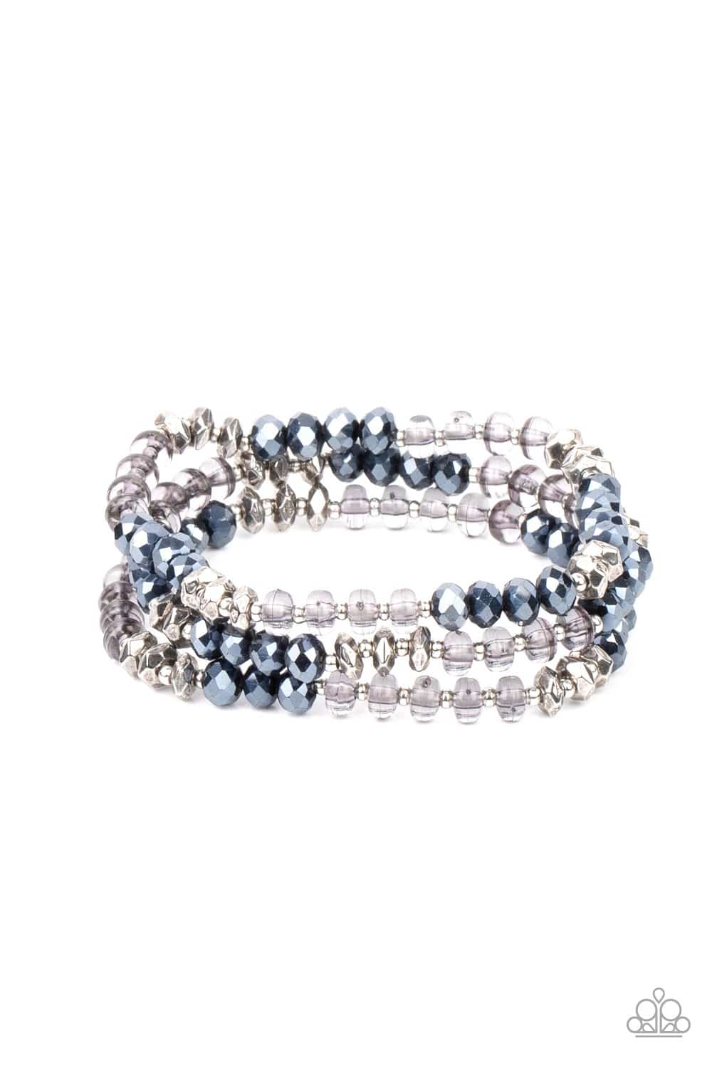 Stellar Strut - Blue Crystal Beads Bracelet - Paparazzi Accessories - GlaMarous Titi Jewels