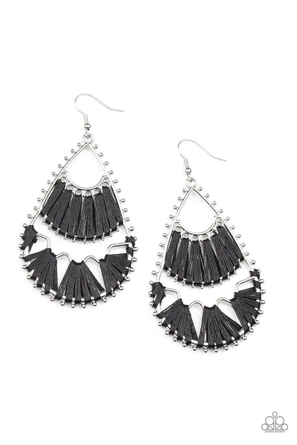 Samba Scene - Black Earrings - Paparazzi Accessories - GlaMarous Titi Jewels
