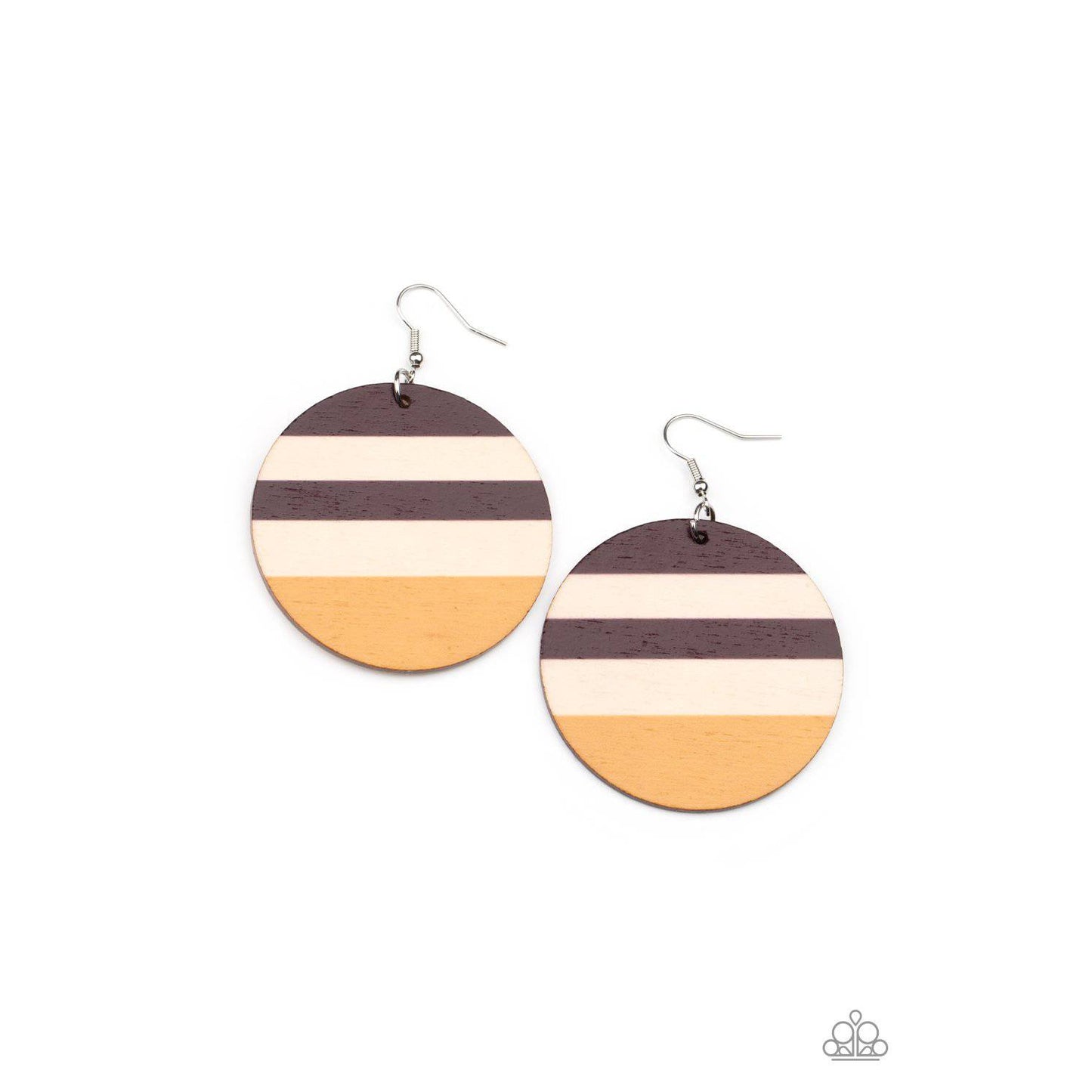 Yacht Party - Yellow Wooden Earrings - Paparazzi Accessories - GlaMarous Titi Jewels
