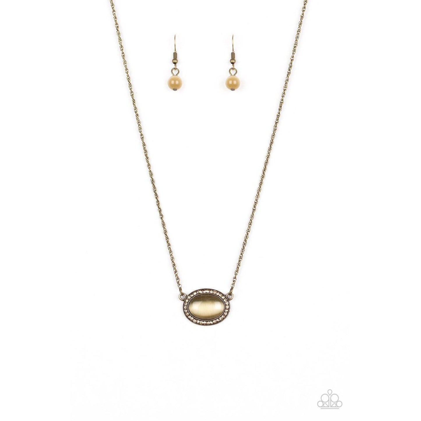 Anything GLOWS - Brass Necklace - Paparazzi Accessories - GlaMarous Titi Jewels