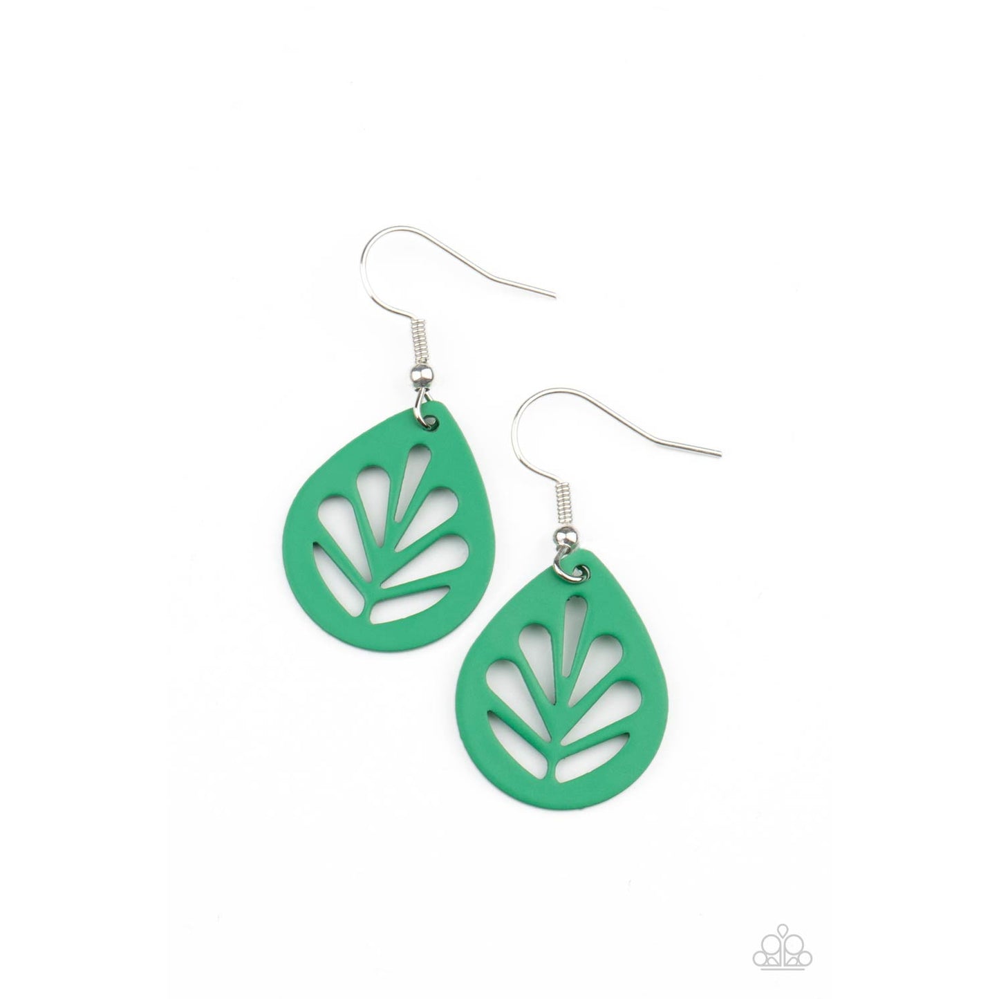 LEAF Yourself Wide Open - Green Leaf Earrings - Paparazzi Accessories - GlaMarous Titi Jewels