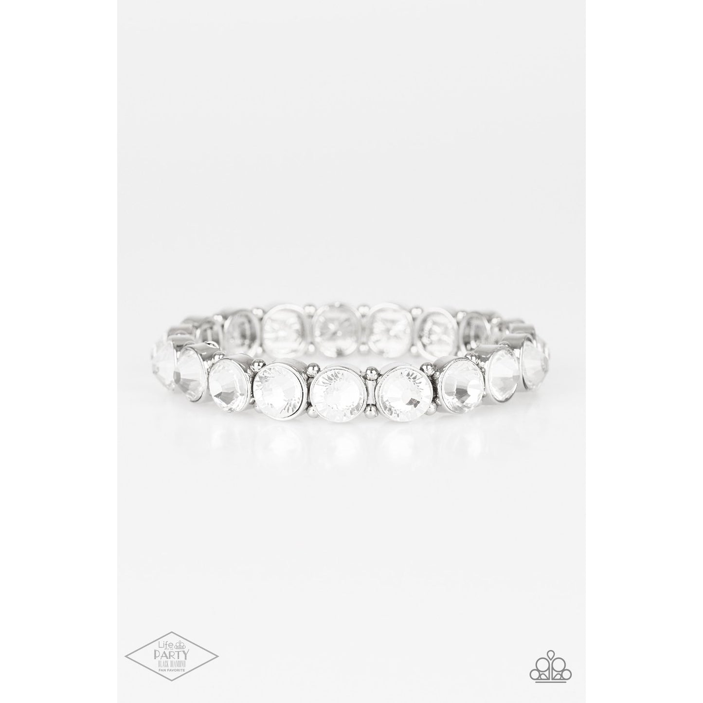 Sugar-Coated Sparkle - White Rhinestone Bracelet - Paparazzi Accessories - GlaMarous Titi Jewels