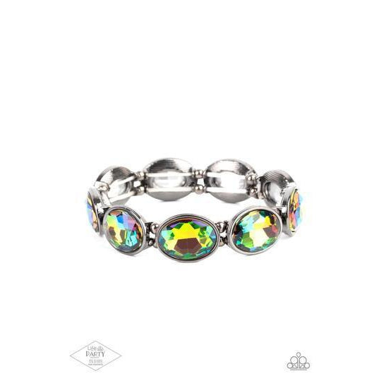 Diva In Disguise - Multi Oil Spill in Gunmetal Bracelet - Paparazzi Accessories - GlaMarous Titi Jewels