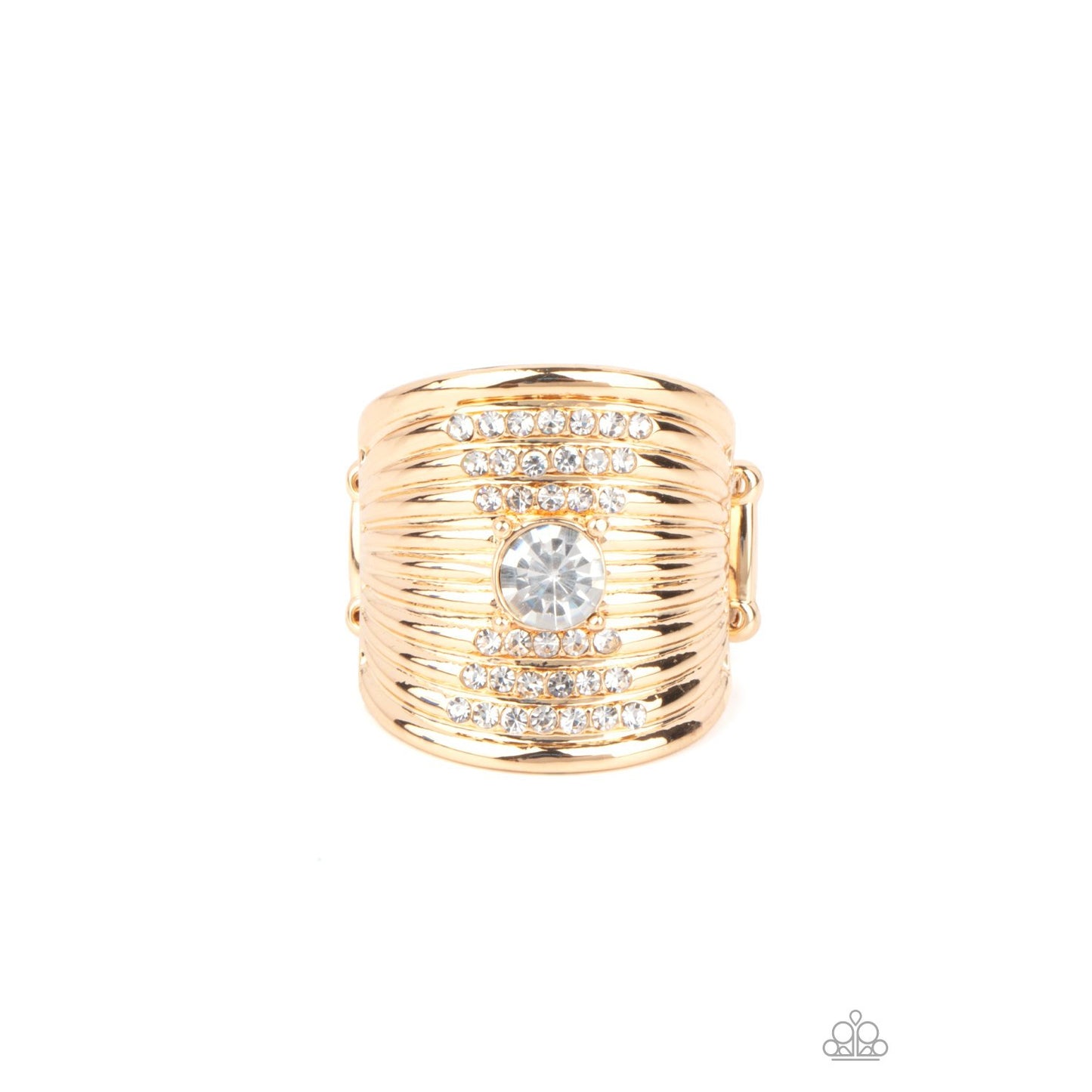 Crystal Corsets - Gold Ring - Paparazzi Accessories - GlaMarous Titi Jewels