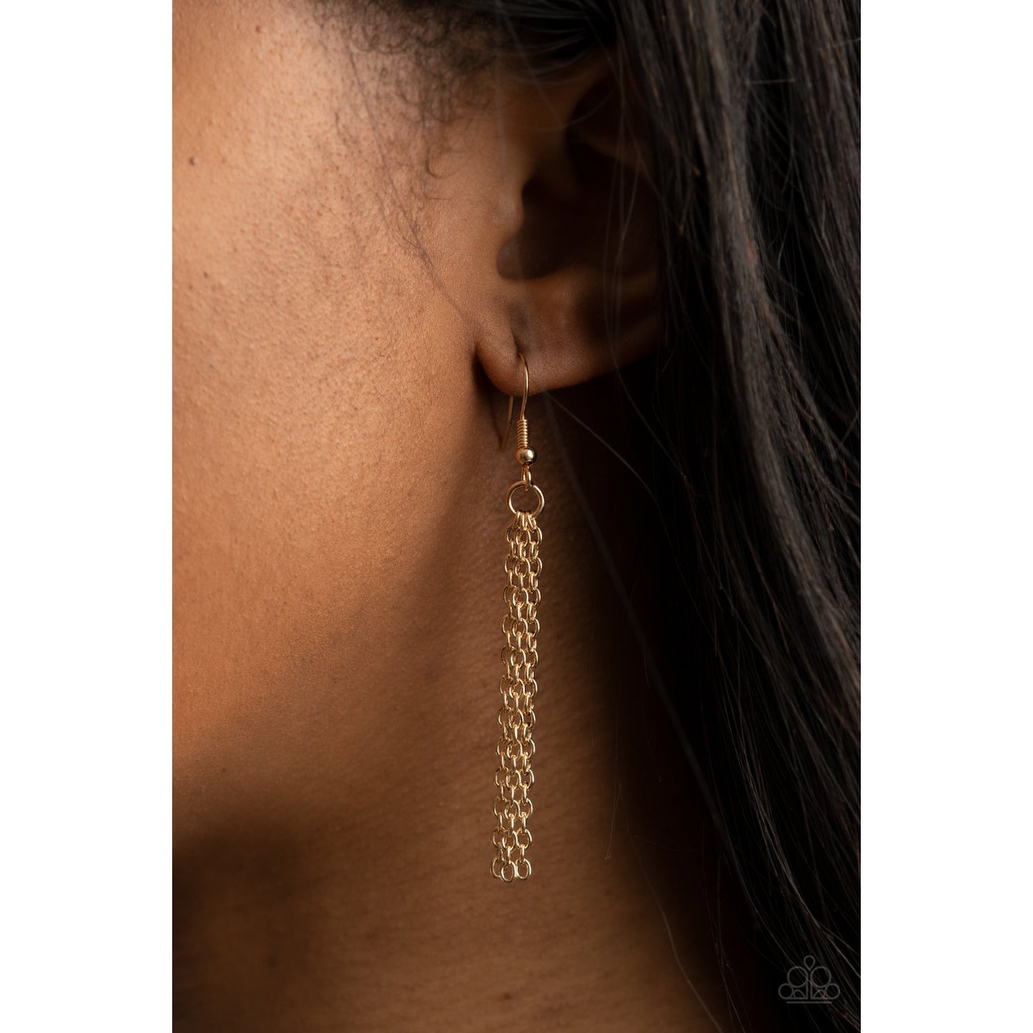 3-D Drama - Gold Necklace - Paparazzi Accessories - GlaMarous Titi Jewels