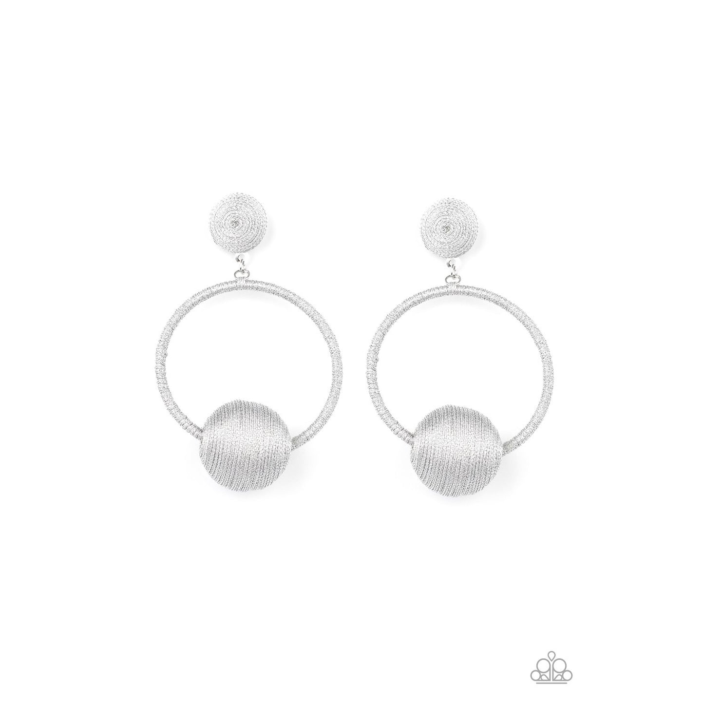 Social Sphere - Silver Earrings - Paparazzi Accessories - GlaMarous Titi Jewels