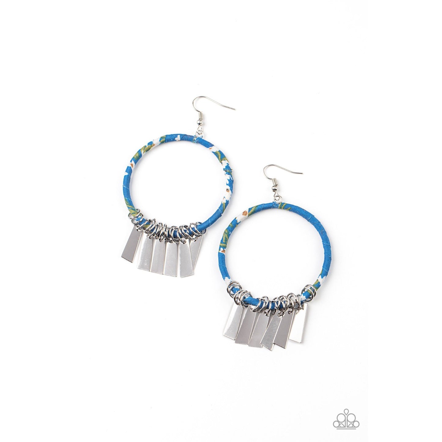 Garden Chimes - Blue Hoop Earrings - Paparazzi Accessories - GlaMarous Titi Jewels
