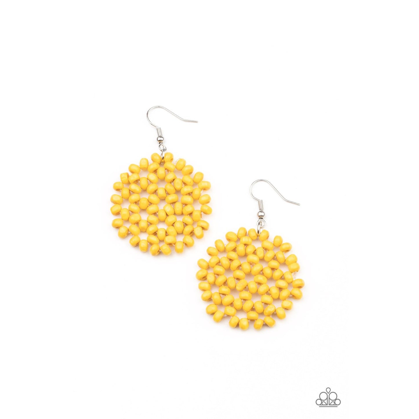 Summer Escapade - Yellow Wooden Earrings - Paparazzi Accessories - GlaMarous Titi Jewels