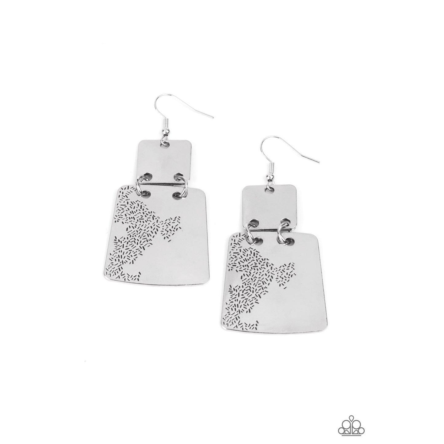 Tagging Along - Silver Earrings - Paparazzi Accessories - GlaMarous Titi Jewels