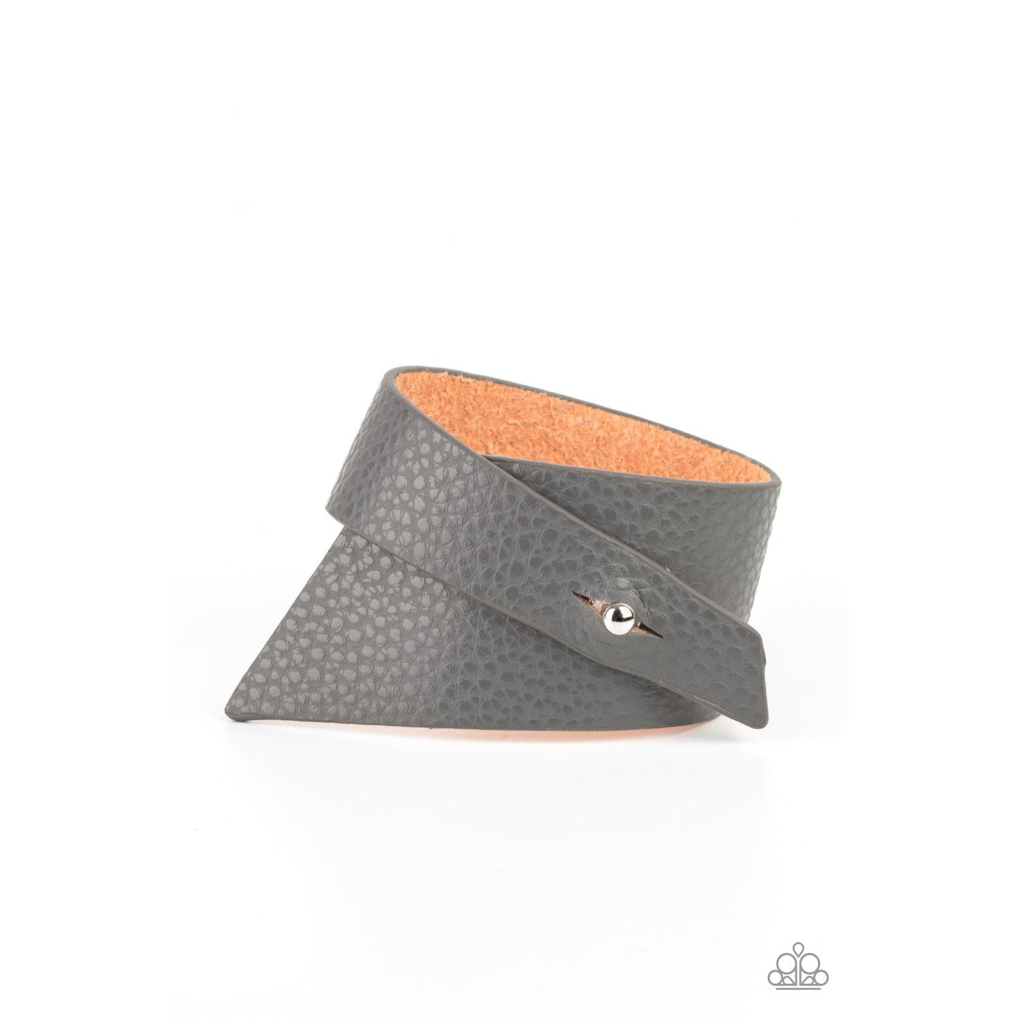 PIECE Offering - Silver Leather Wrap Bracelet - Paparazzi Accessories - GlaMarous Titi Jewels