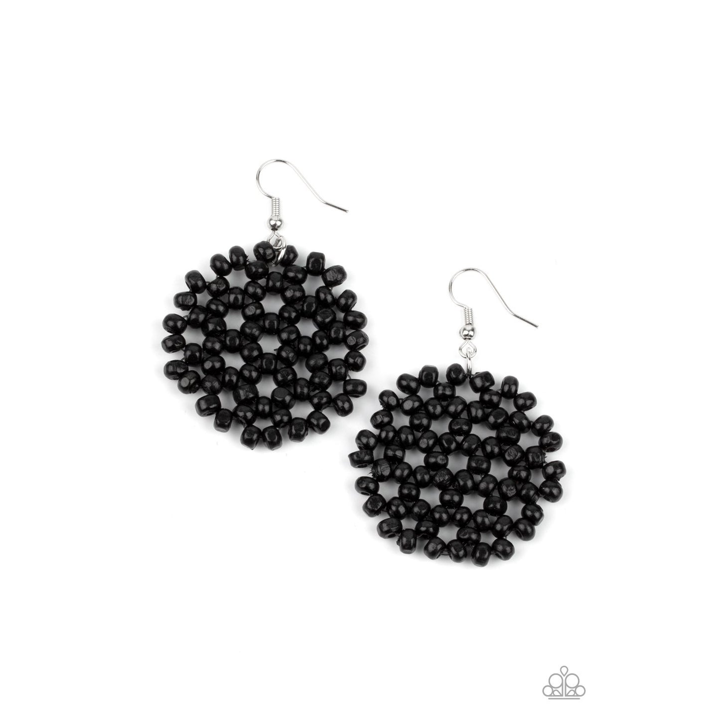 Summer Escapade - Black Wooden Beads Earrings - Paparazzi Accessories - GlaMarous Titi Jewels