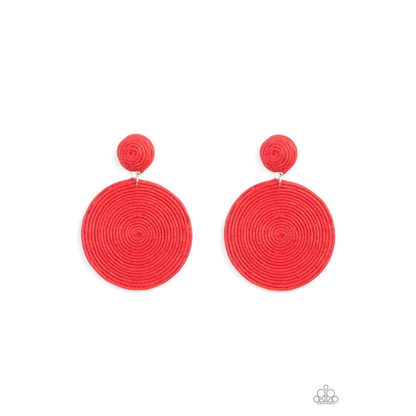 Circulate The Room - Red Earrings - Paparazzi Accessories - GlaMarous Titi Jewels