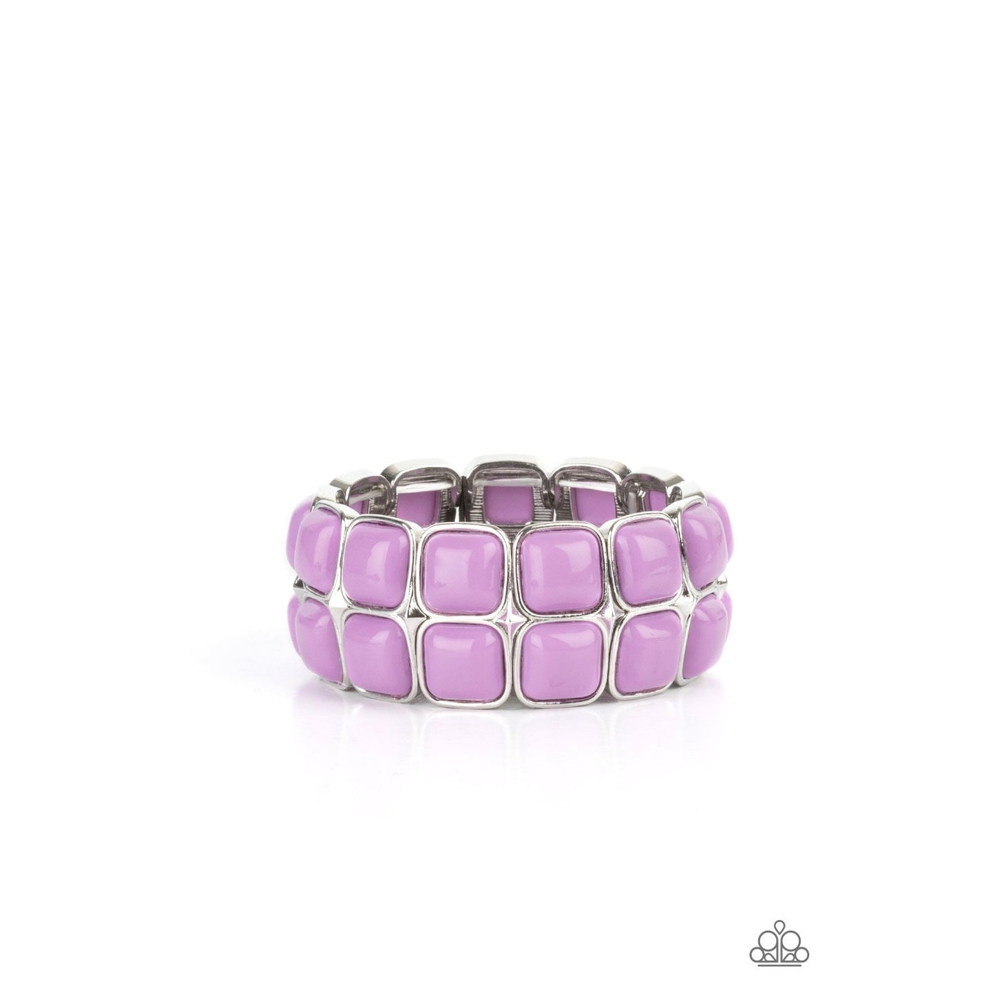 Double The DIVA-ttitude - Purple Bracelet - Paparazzi Accessories - GlaMarous Titi Jewels