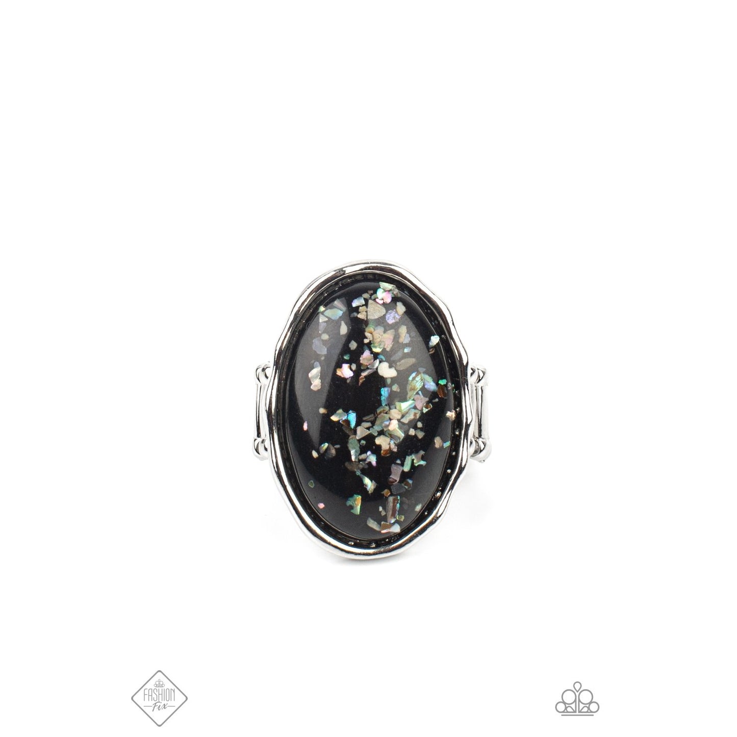 Glittery With Envy - Black Ring - Paparazzi Accessories - GlaMarous Titi Jewels