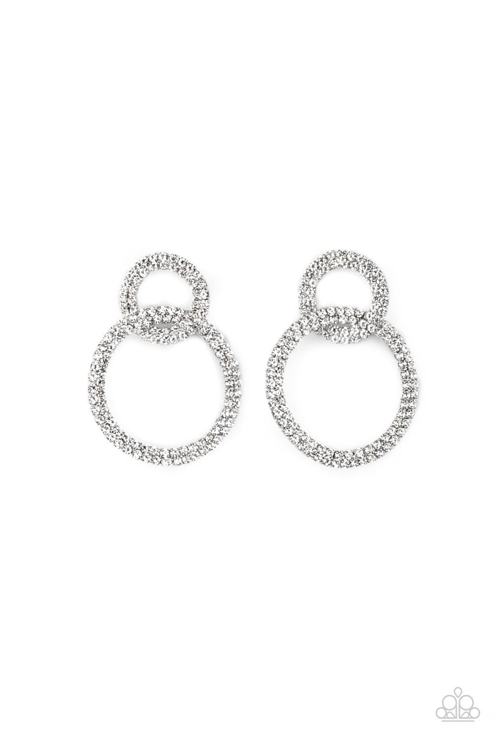 Intensely Icy - Black Rhinestone Earrings - Paparazzi Accessories - GlaMarous Titi Jewels