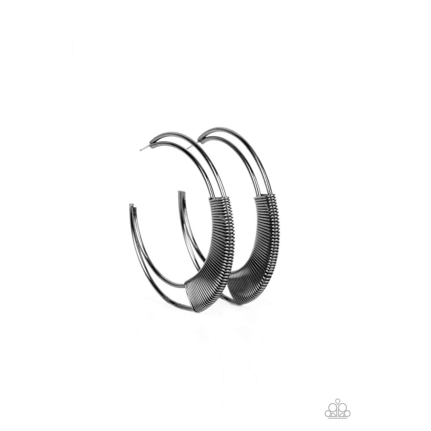 Artisan Attitude - Black Hoop Earrings - Paparazzi Accessories - GlaMarous Titi Jewels