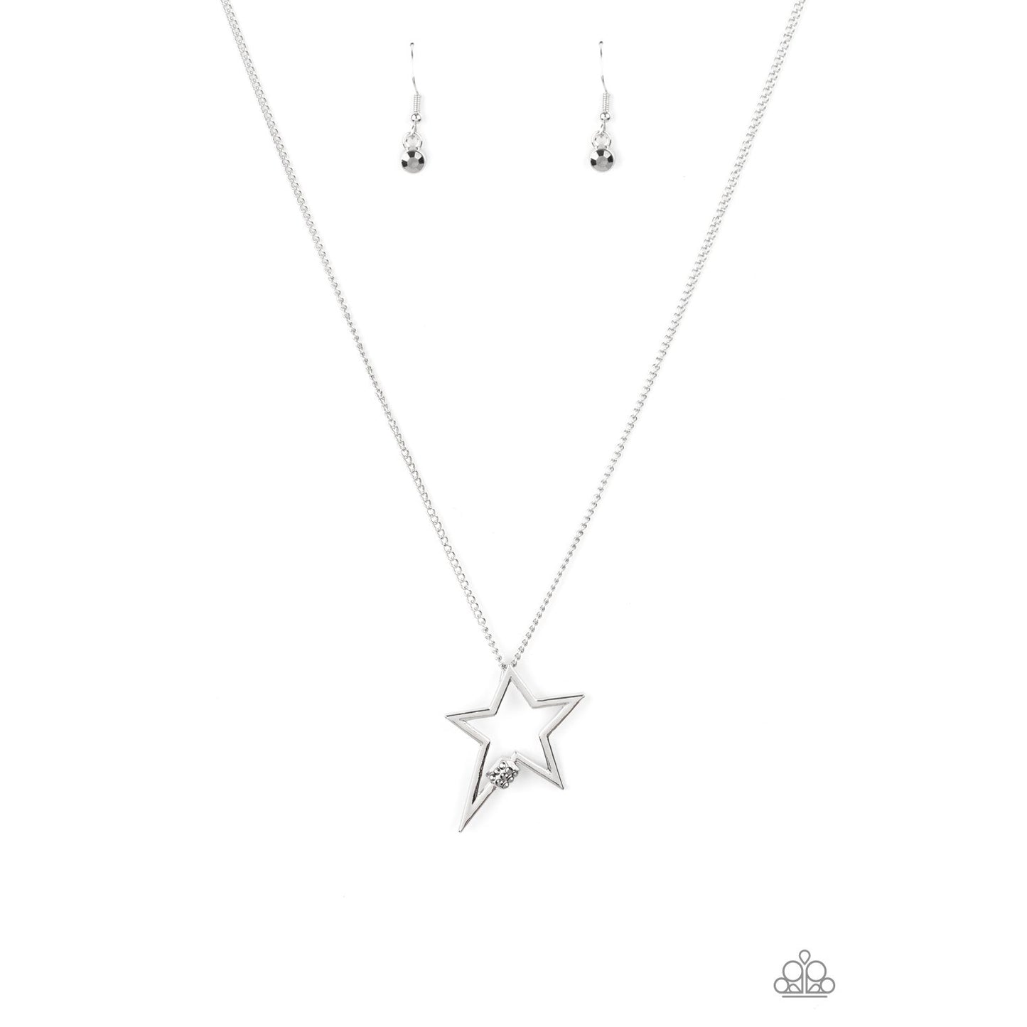 Light Up The Sky - Silver Necklace - Paparazzi Accessories - GlaMarous Titi Jewels