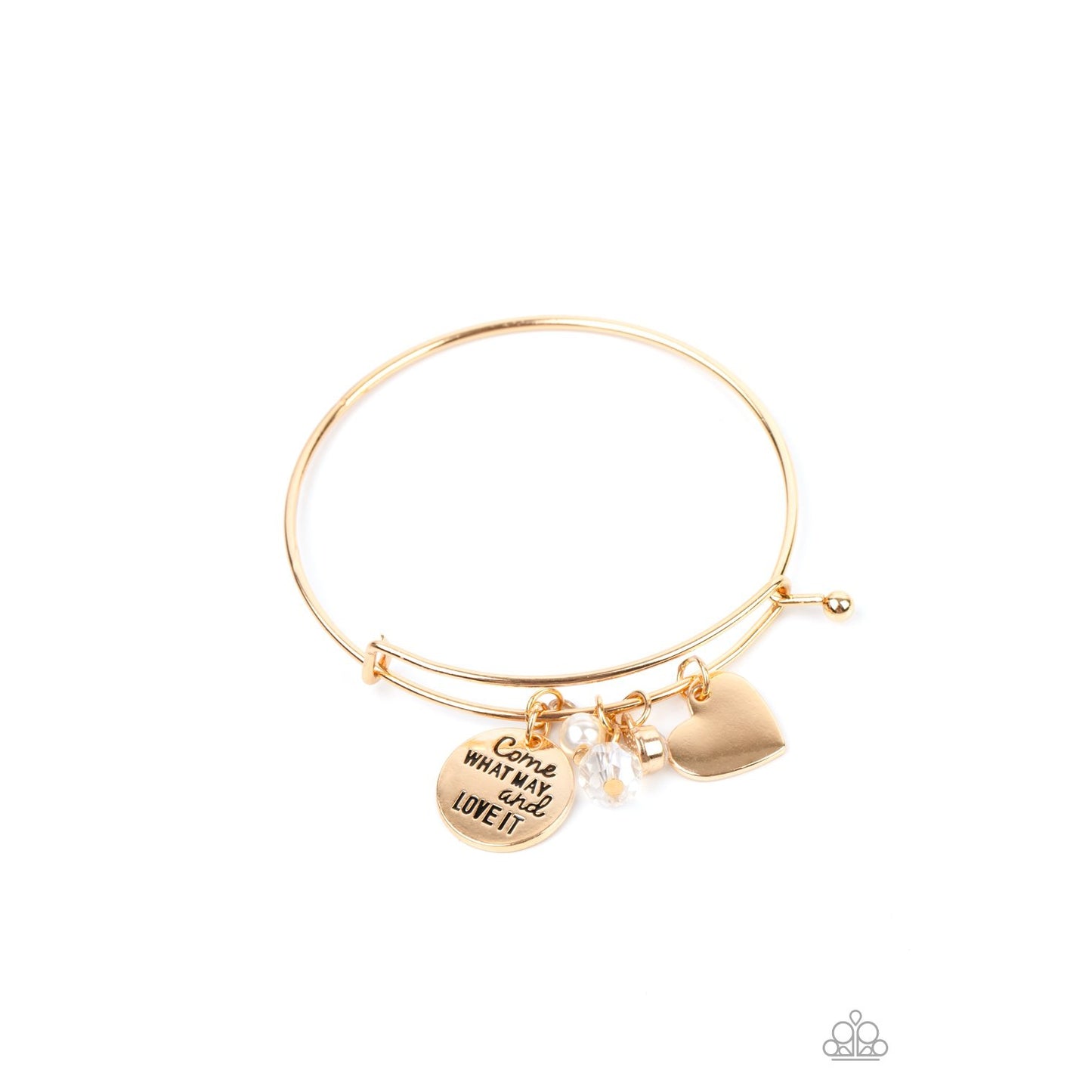 Come What May and Love It - Gold Bracelet - Paparazzi Accessories - GlaMarous Titi Jewels