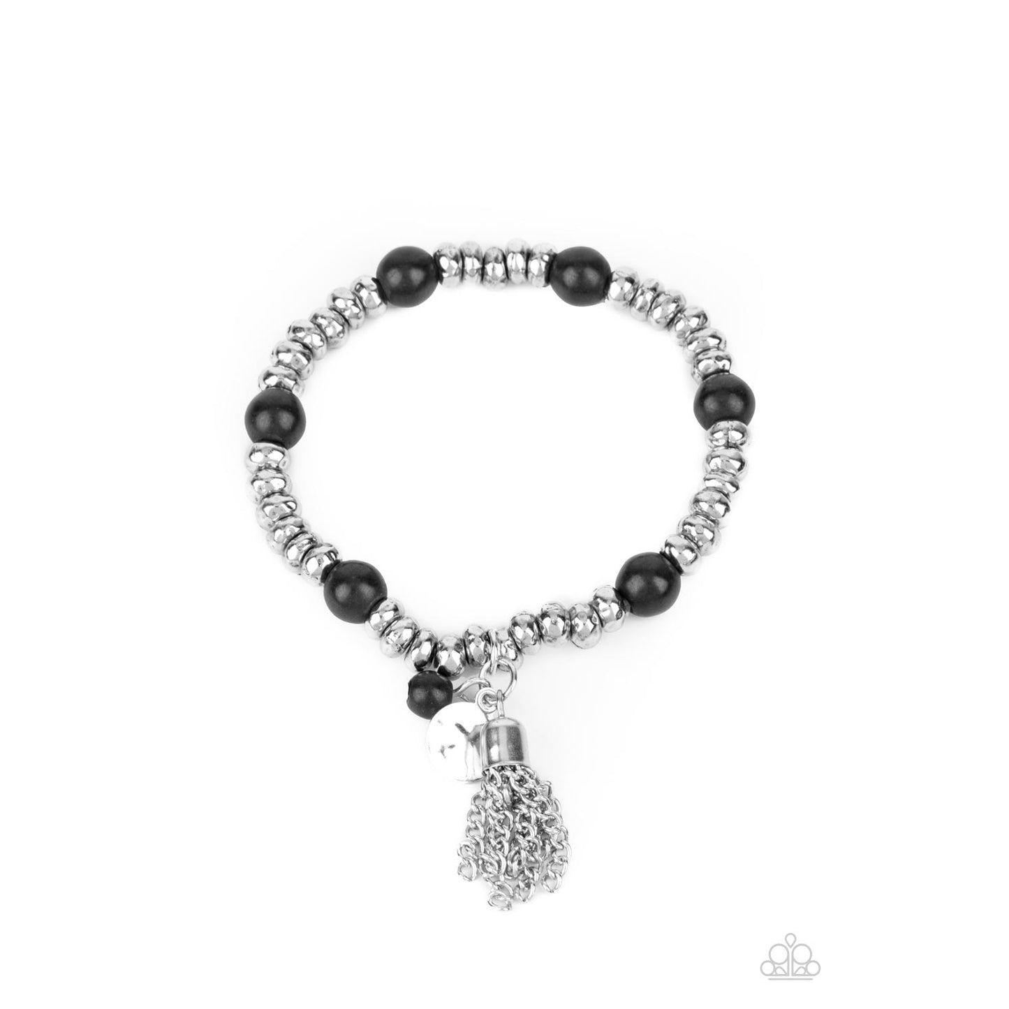 Whimsically Wanderlust - Black Stretchy Bracelet - Paparazzi Accessories - GlaMarous Titi Jewels