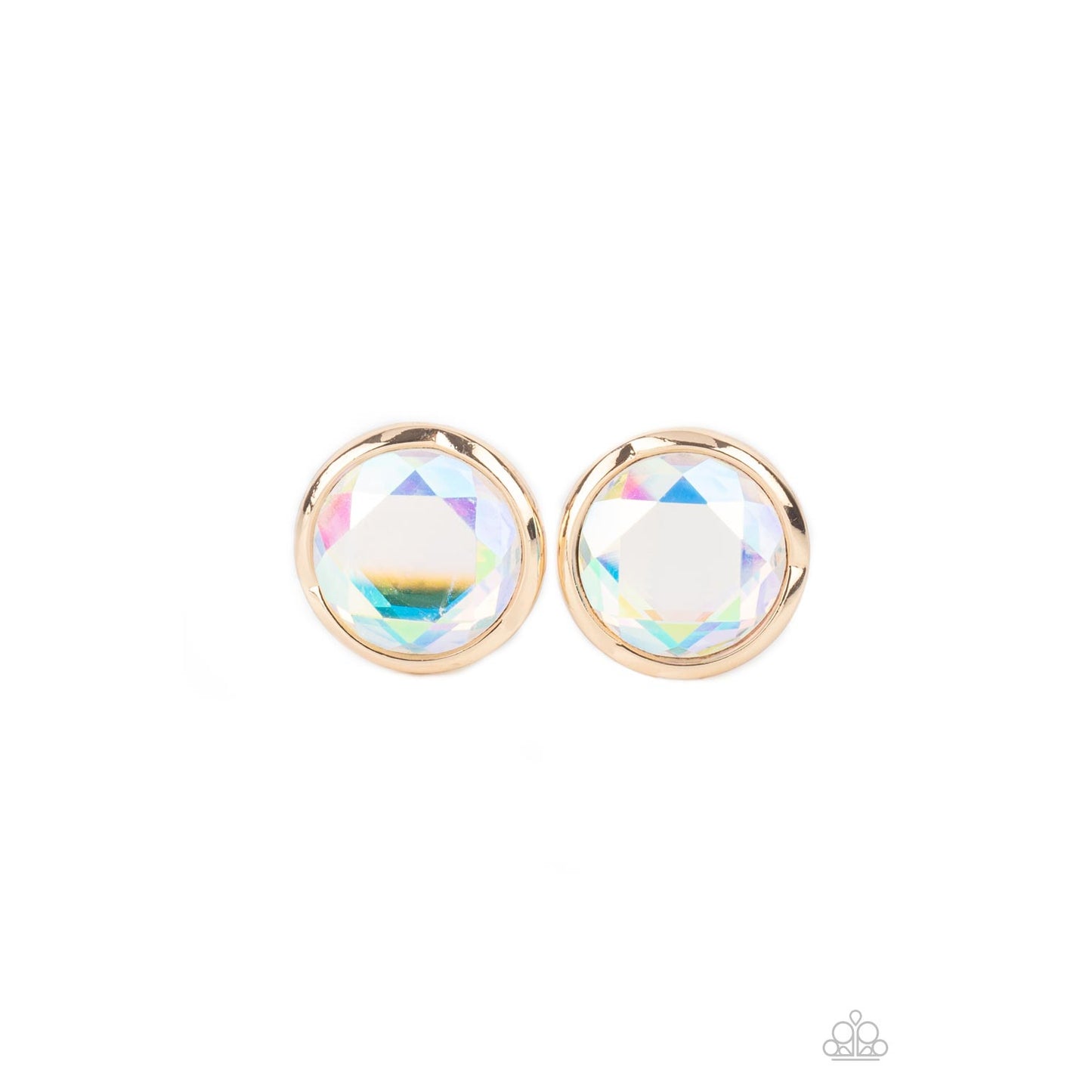 Double-Take Twinkle - Gold Iridescent Earrings - Paparazzi Accessories - GlaMarous Titi Jewels