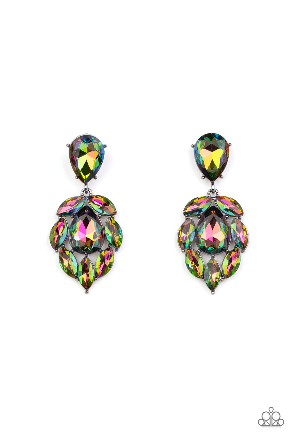 Galactic Go-Getter - Multi Oil Spill Post Earrings - Paparazzi Accessories - GlaMarous Titi Jewels