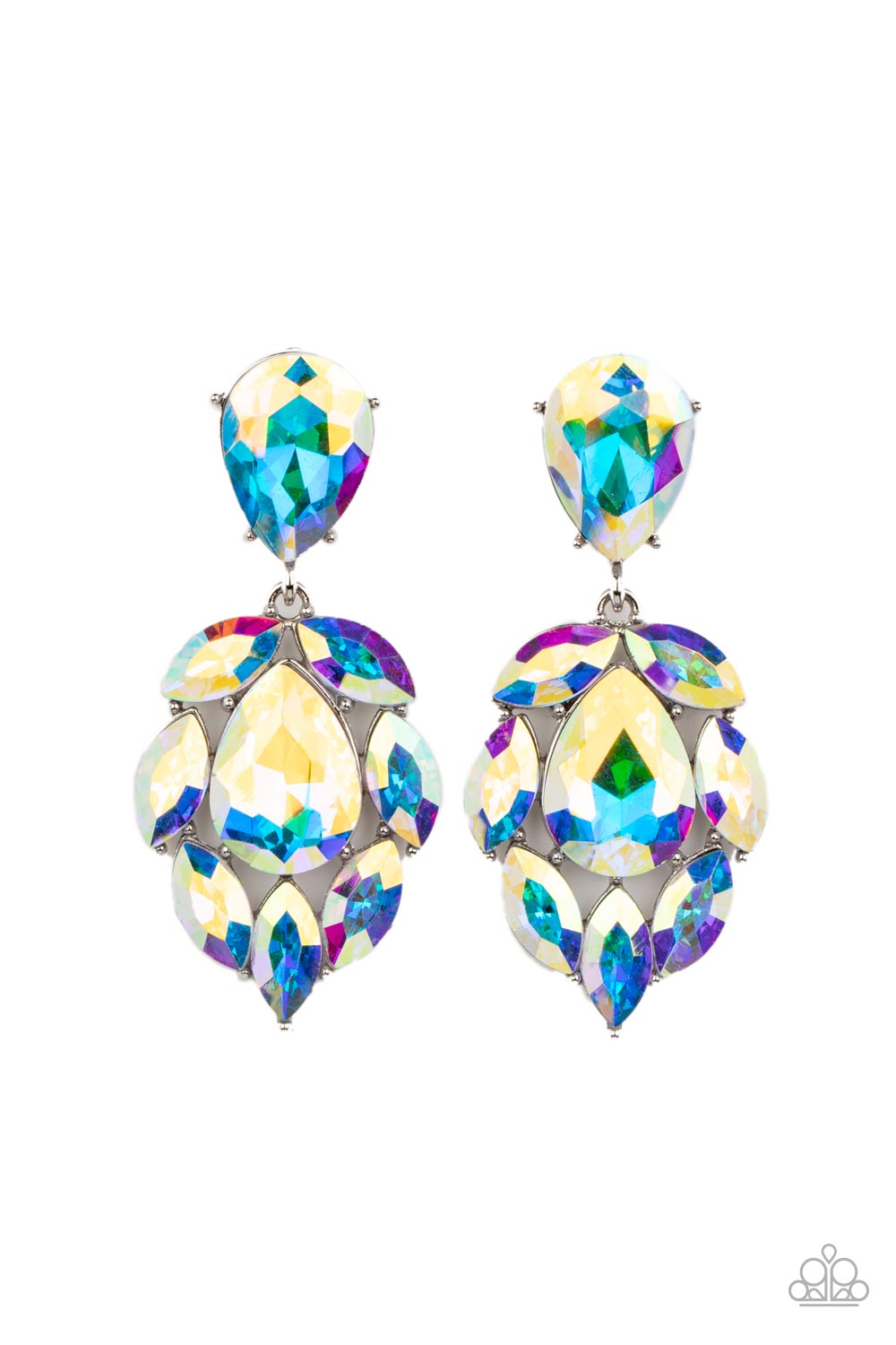 Galactic Go-Getter - Multi Iridescent Earrings - Paparazzi Accessories - GlaMarous Titi Jewels