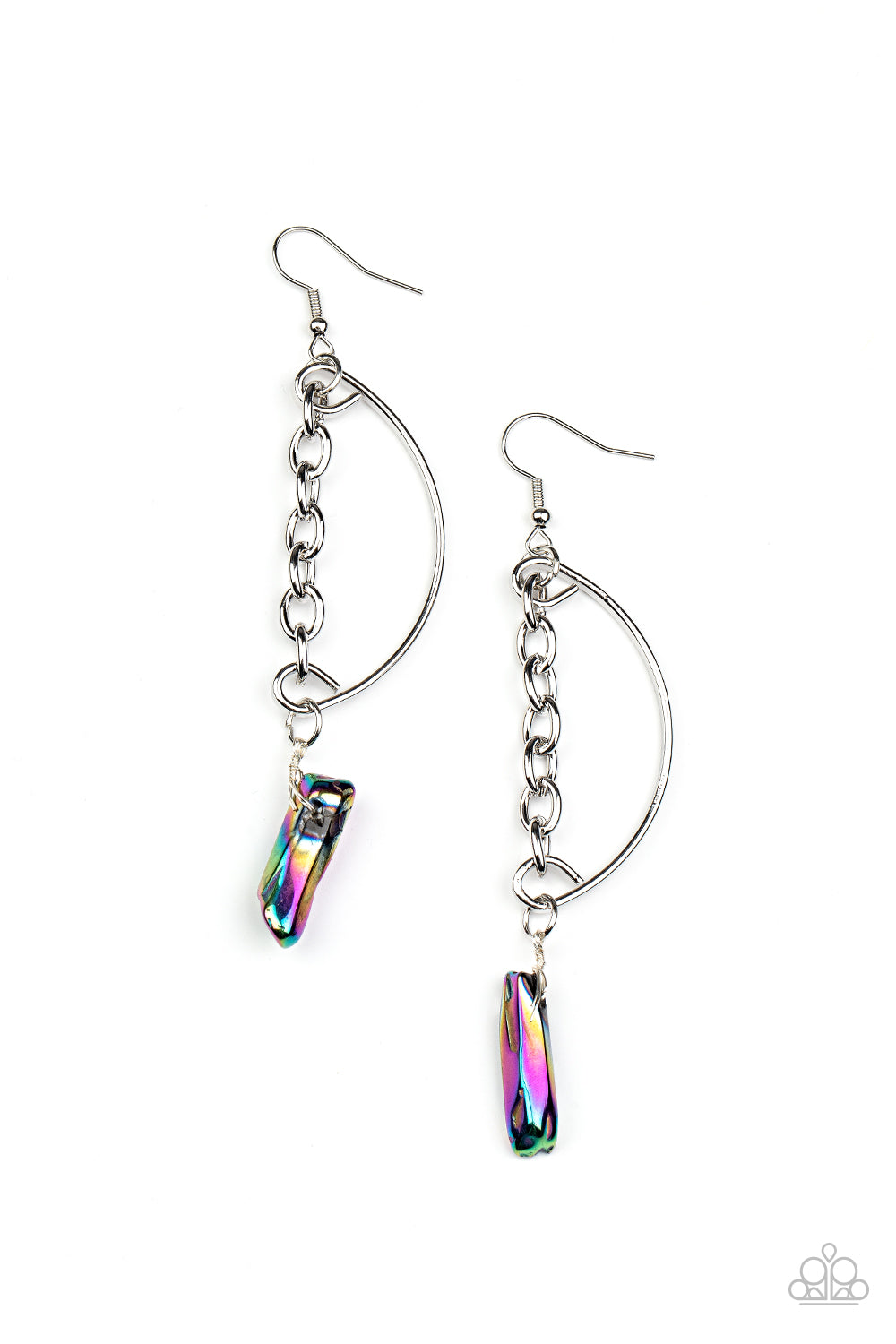 Yin to My Yang - Multi Oil Spill Earrings - Paparazzi Accessories - GlaMarous Titi Jewels