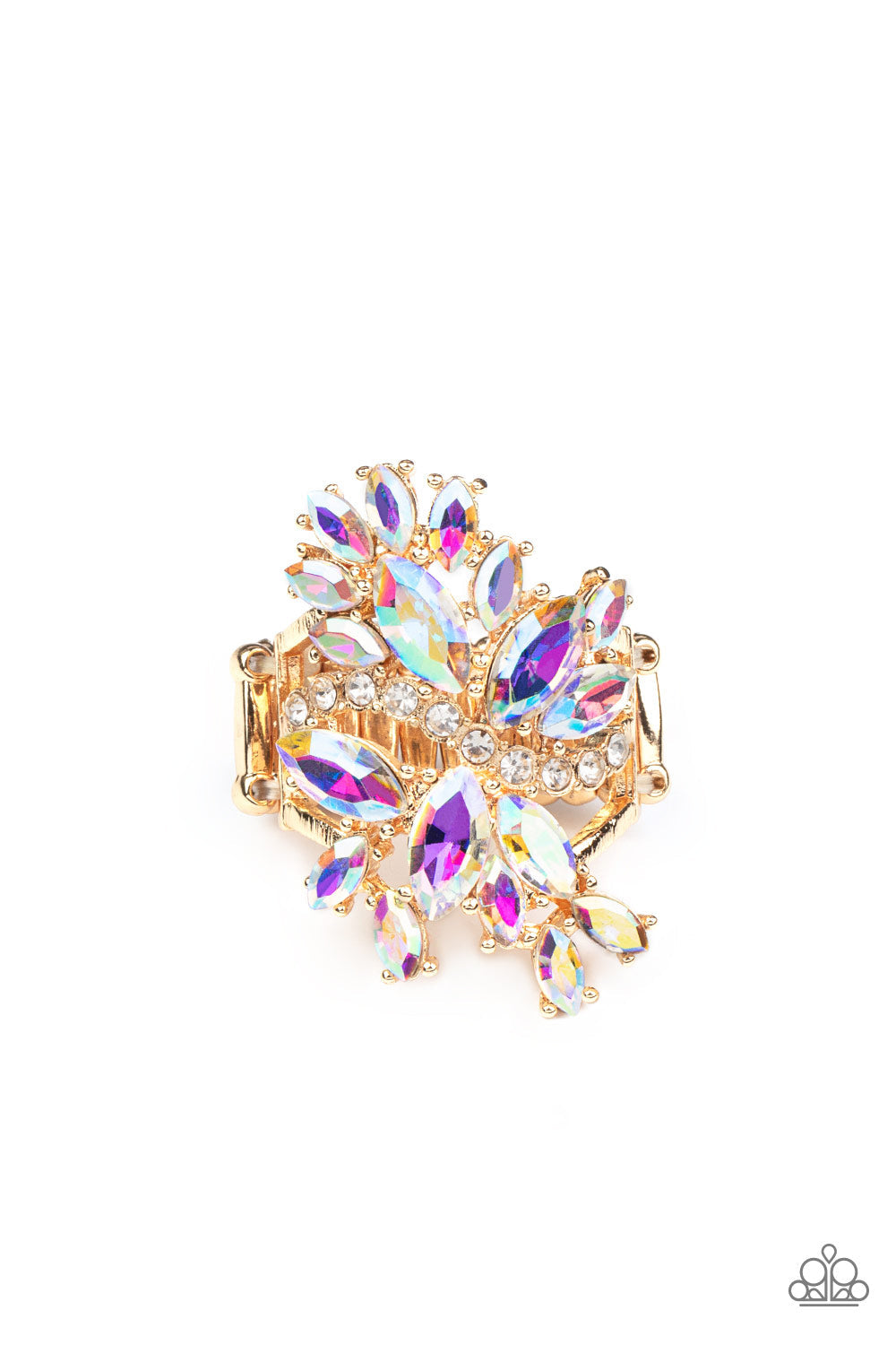 Flauntable Flare - Gold Ring - Paparazzi Accessories - GlaMarous Titi Jewels