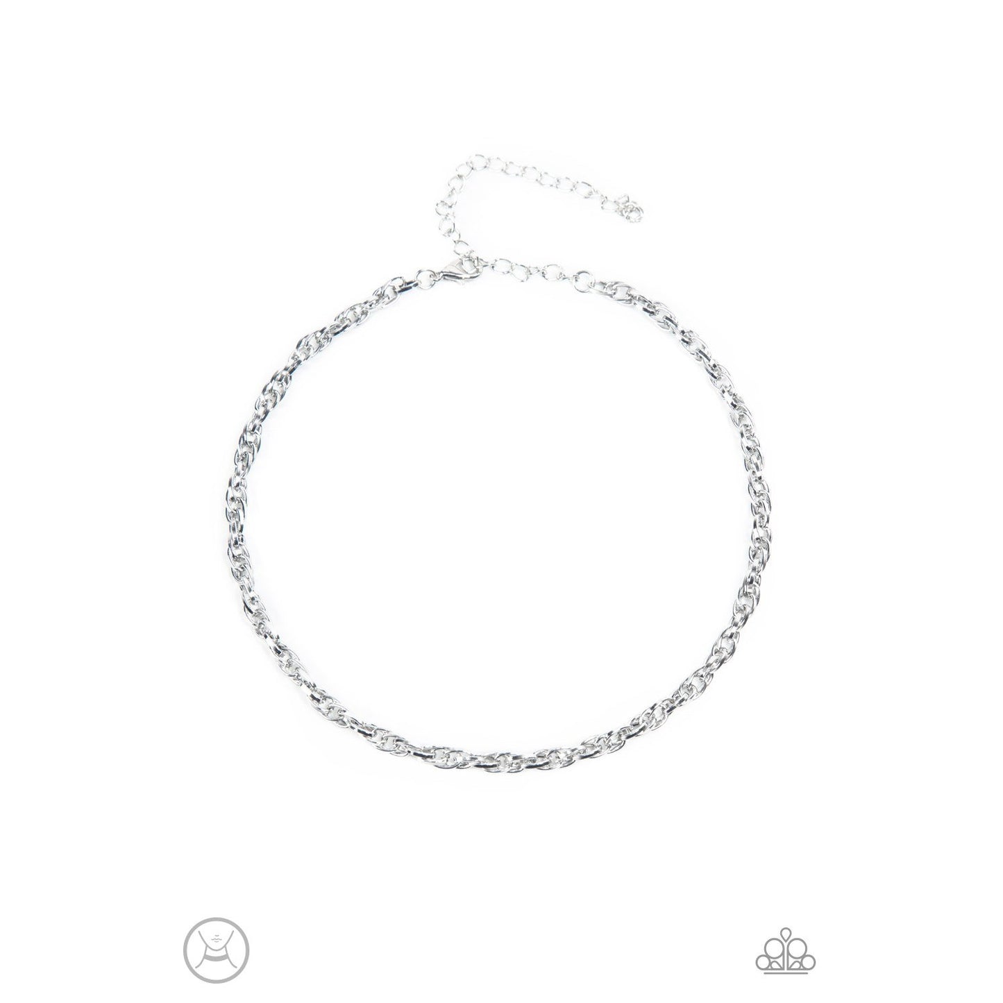 Urban Underdog - Silver Choker - Paparazzi Accessories - GlaMarous Titi Jewels