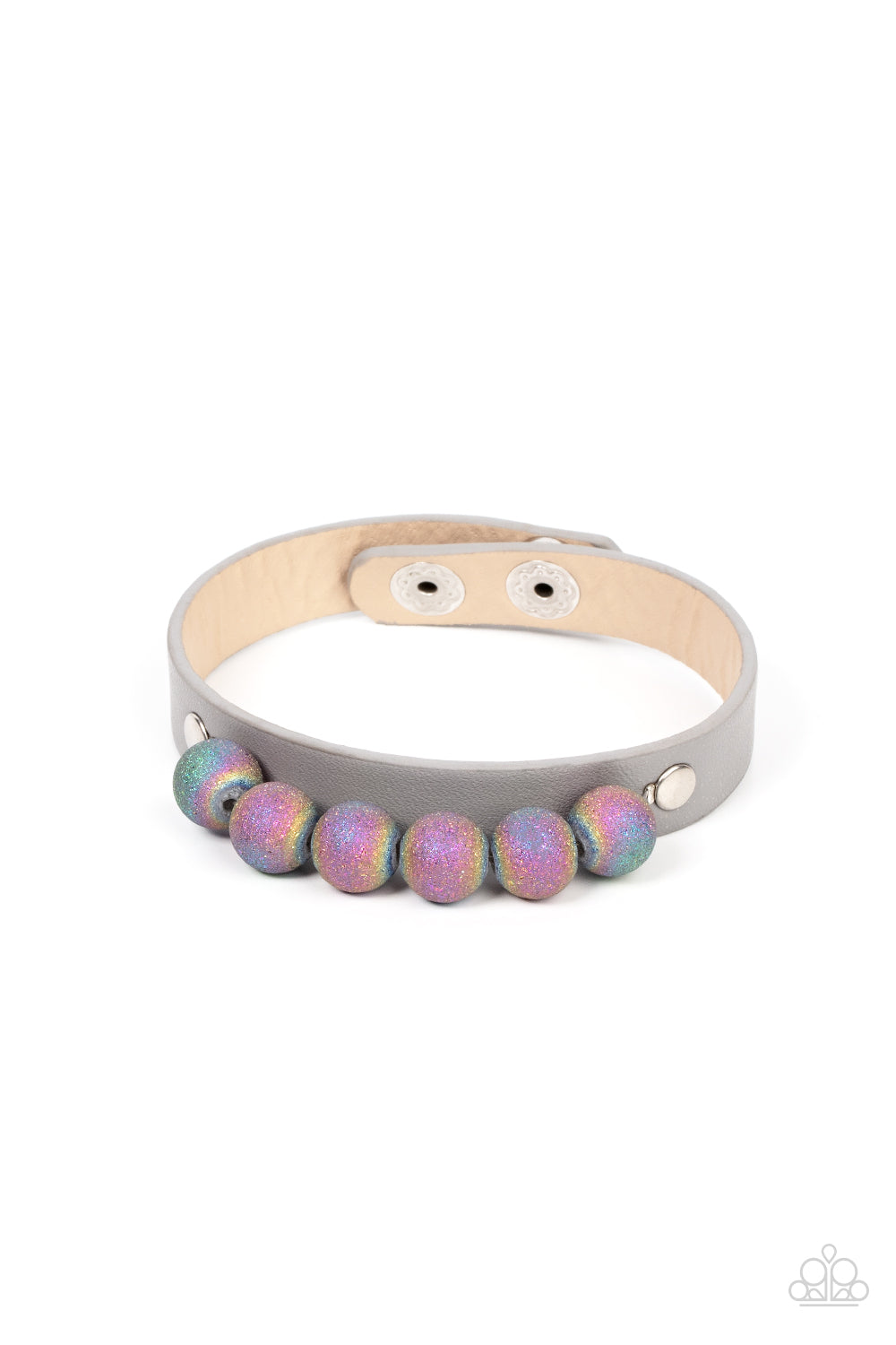 Saturn Safari - Silver Oil Spill Bracelet - Paparazzi Accessories - GlaMarous Titi Jewels