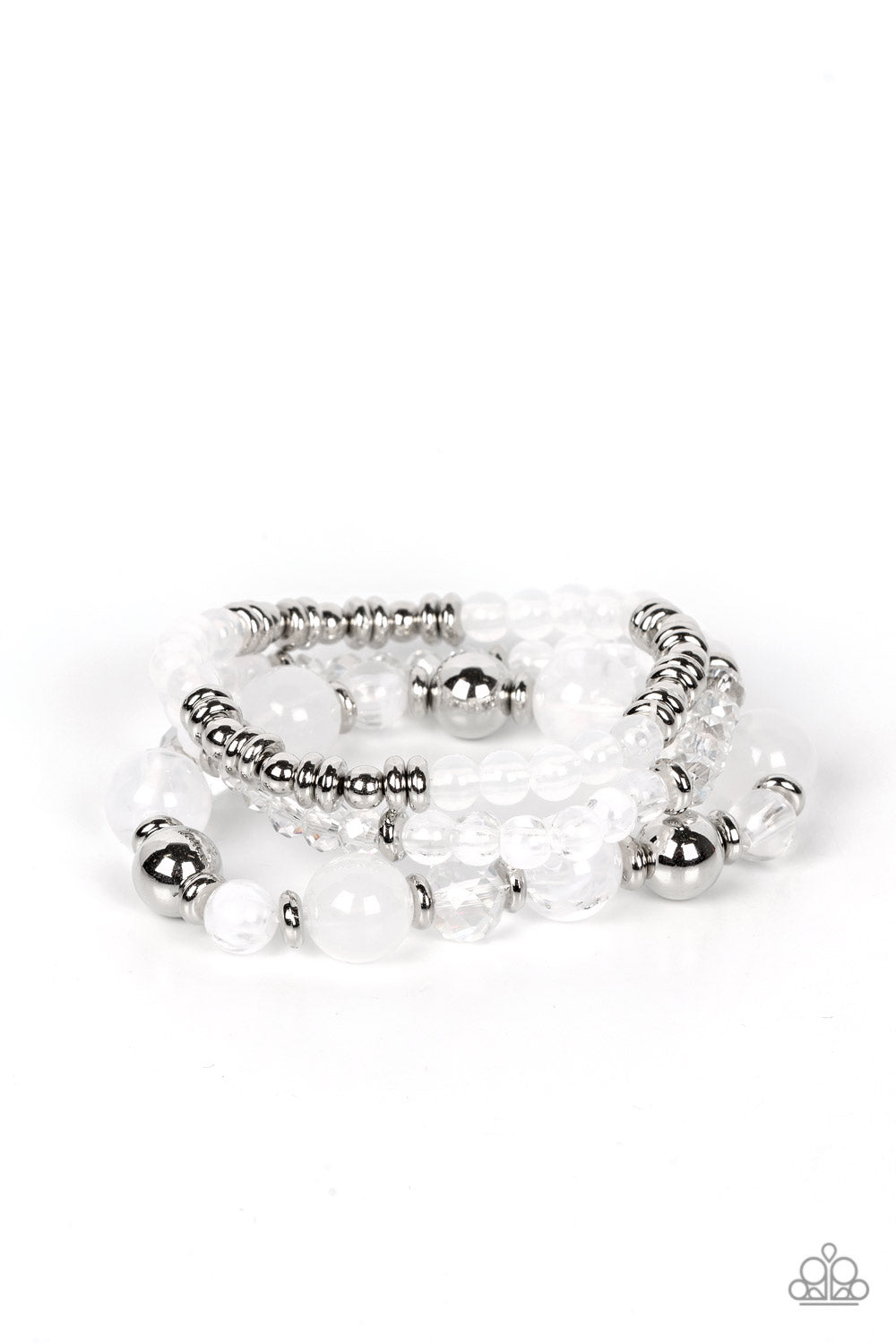 Shoreside Stroll ♥ White Bracelet ♥ Paparazzi Accessories - GlaMarous Titi Jewels