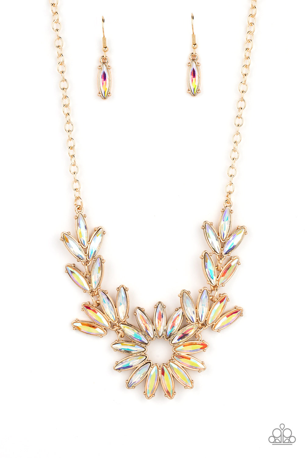 Celestial Cruise ♥ Gold Iridescent Necklace ♥ Paparazzi Accessories - GlaMarous Titi Jewels