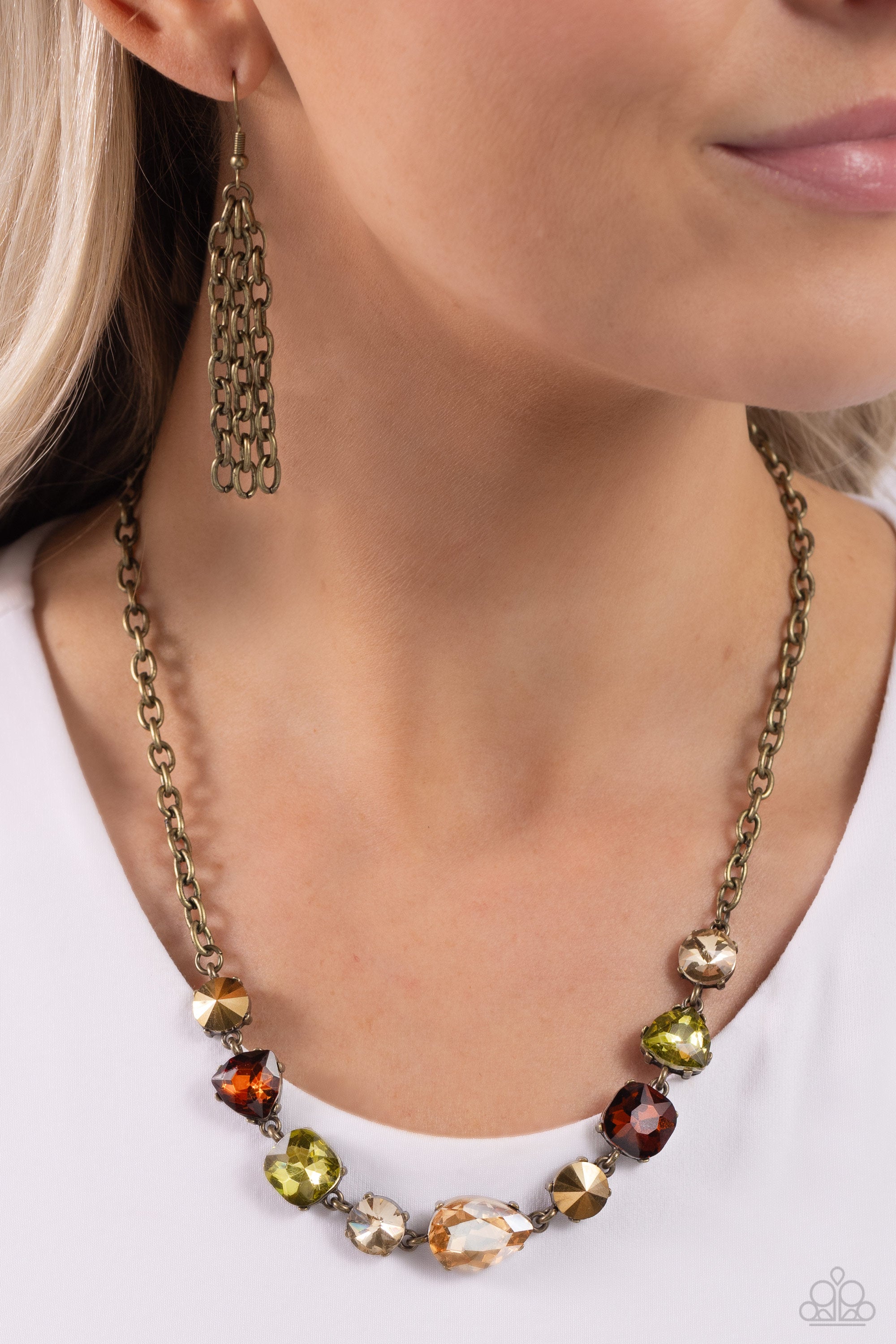 Paparazzi Metallic Merger - Gold and Silver Necklace | Glamarous Titi