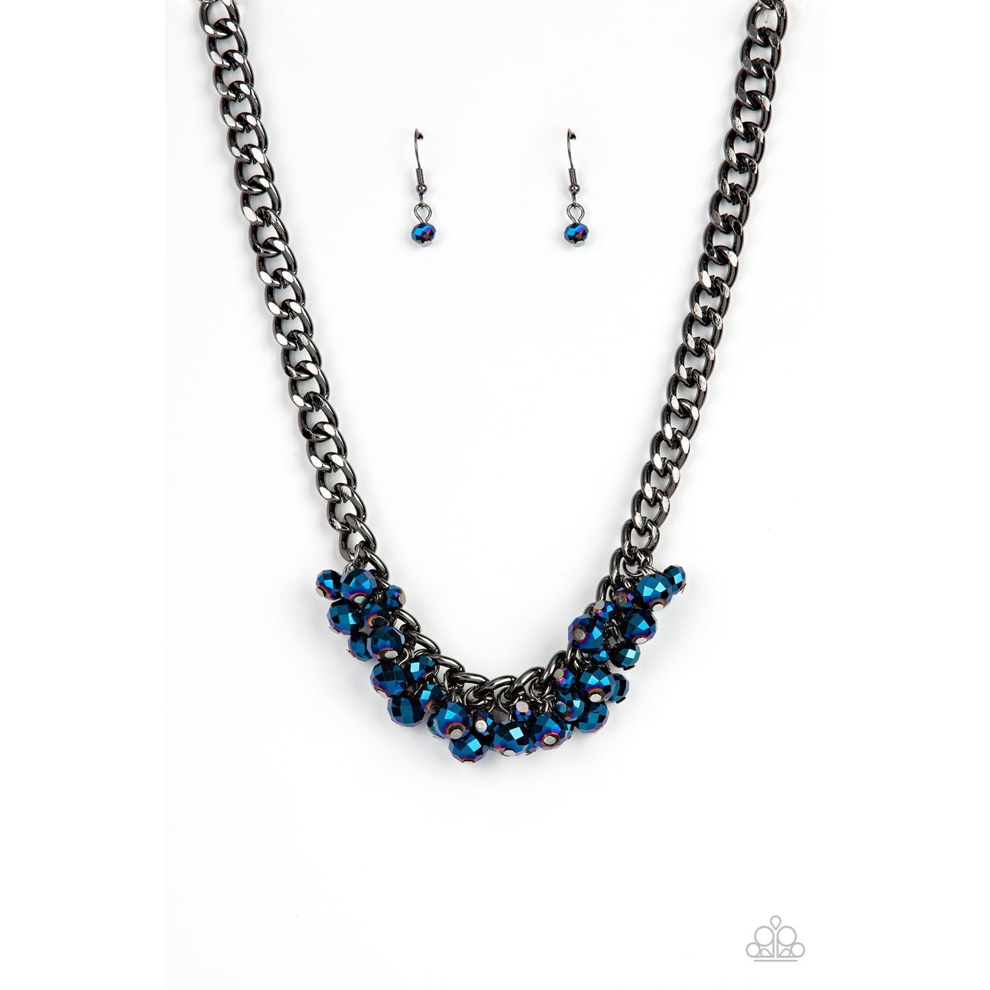Galactic Knockout - Blue Necklace - Paparazzi Accessories - GlaMarous Titi Jewels