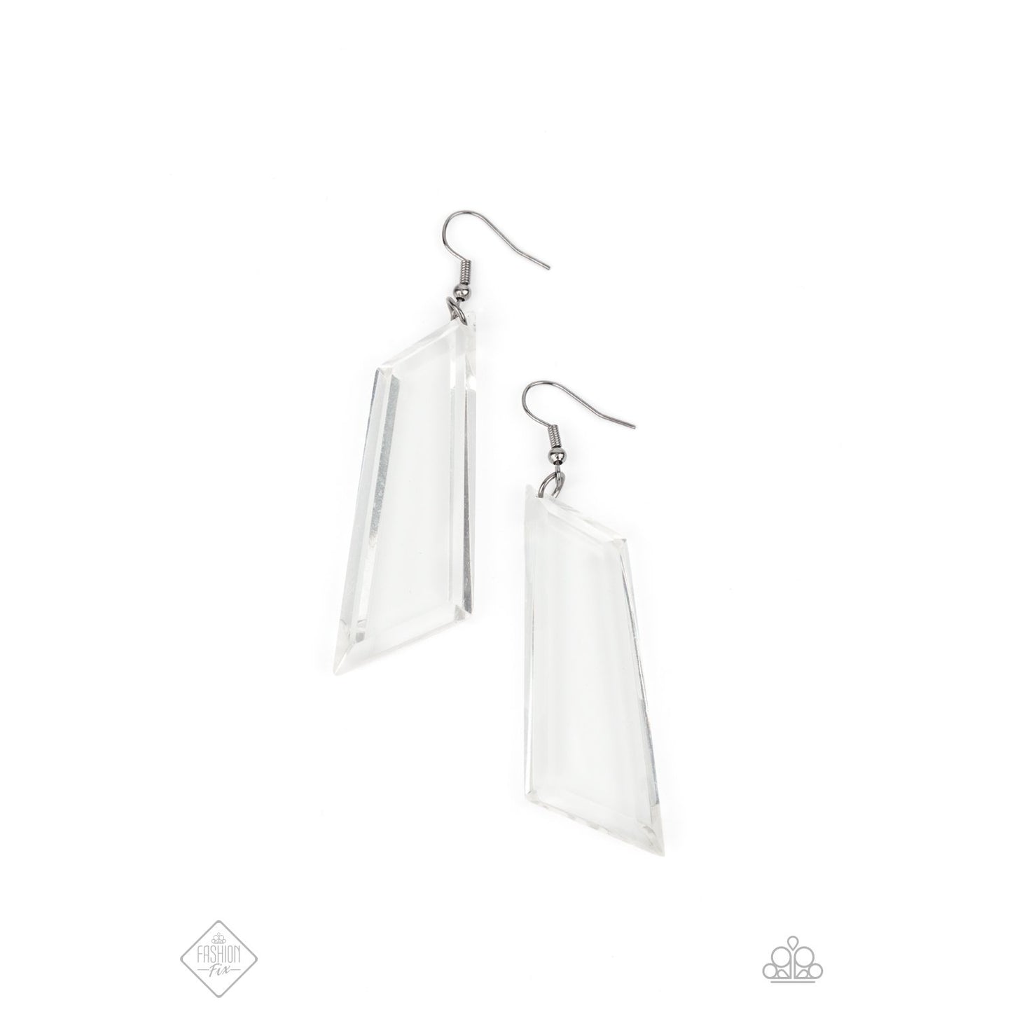 The Final Cut - Black Acrylic Earrings- Paparazzi Accessories - GlaMarous Titi Jewels