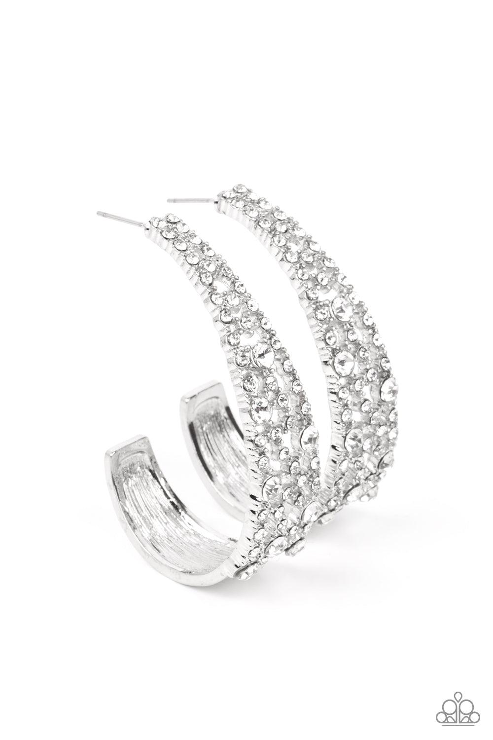 Cold As Ice ♥ White Earrings ♥ Paparazzi Accessories - GlaMarous Titi Jewels