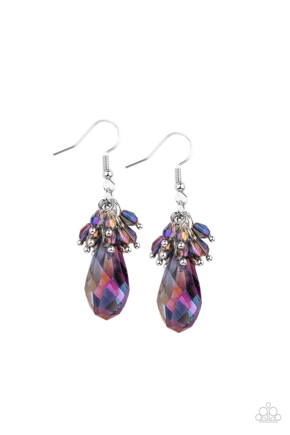 Well Versed In Sparkle - Purple Oil Spill Earrings - Paparazzi Accessories - GlaMarous Titi Jewels