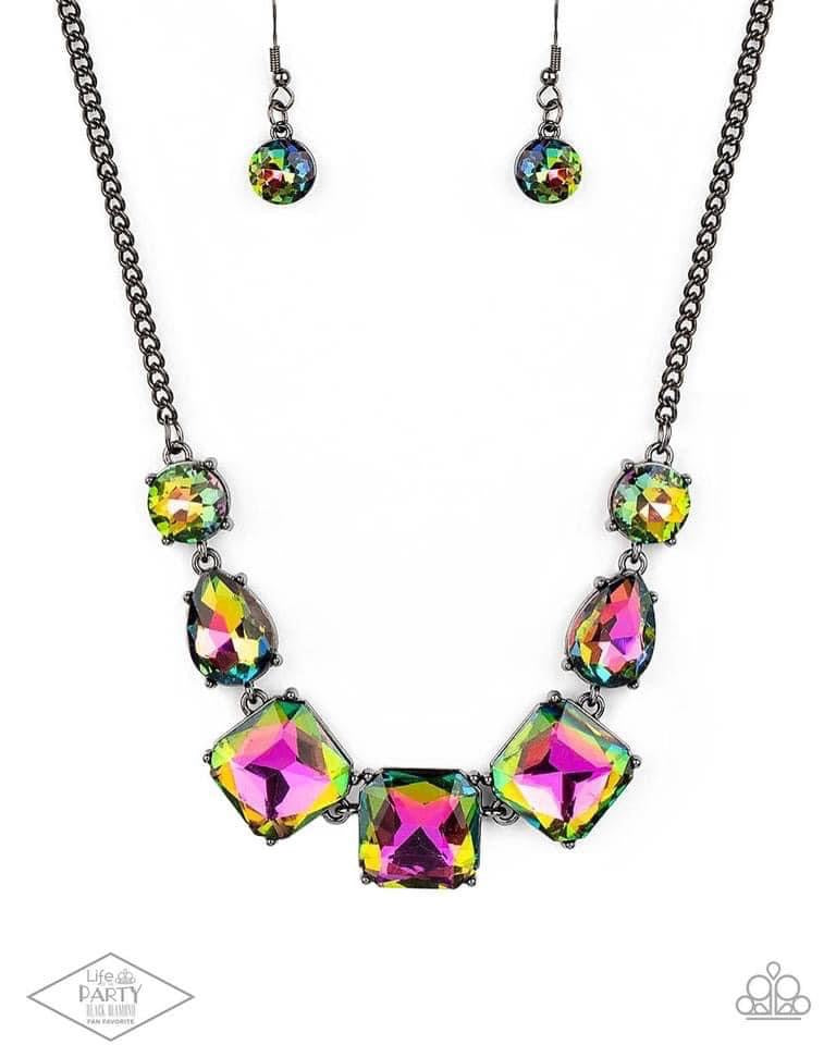Unfiltered Confidence ♥ Multi Oil Spill Necklace ♥ Paparazzi Accessories - GlaMarous Titi Jewels