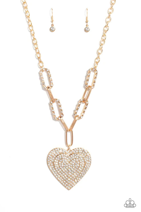 Romance ♥ Gold Necklace ♥ Paparazzi Accessories - GlaMarous Titi Jewels