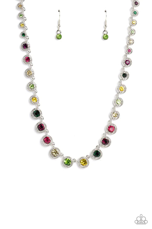 Kaleidoscope Charm ♥ Multi Necklace ♥ Paparazzi Accessories - GlaMarous Titi Jewels