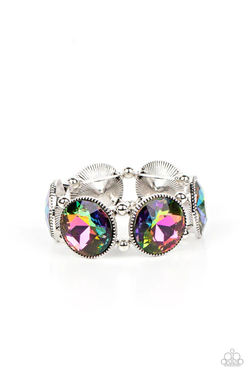 Powerhouse Hustle ♥ Multi Oil Spill Bracelet ♥ Paparazzi Accessories - GlaMarous Titi Jewels