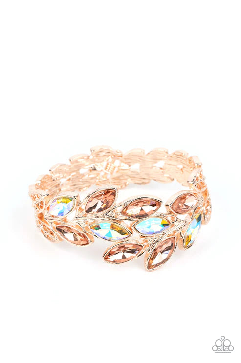 Paparazzi Luminous Laurels - Rose Gold Bracelet ♥